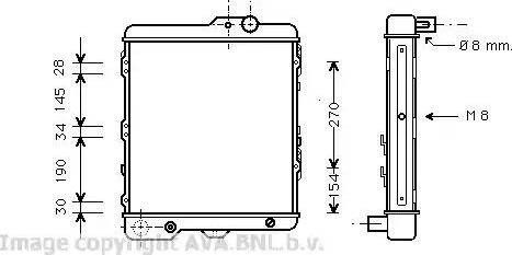 Ava Quality Cooling VW 2035 - Радіатор, охолодження двигуна autozip.com.ua