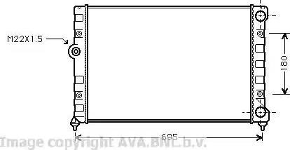 Ava Quality Cooling VW 2109 - Радіатор, охолодження двигуна autozip.com.ua