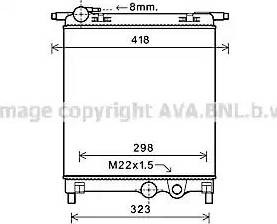 Ava Quality Cooling VW2325 - Радіатор, охолодження двигуна autozip.com.ua