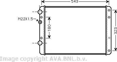 Ava Quality Cooling VW 2249 - Радіатор, охолодження двигуна autozip.com.ua