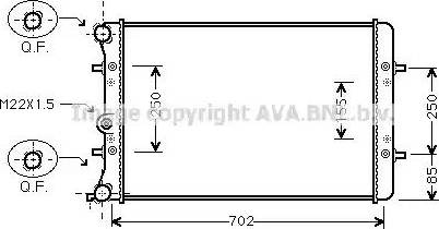 Ava Quality Cooling VW 2217 - Радіатор, охолодження двигуна autozip.com.ua