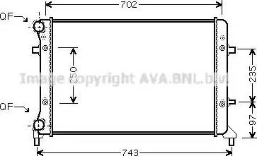 Ava Quality Cooling VWA2223 - Радіатор, охолодження двигуна autozip.com.ua