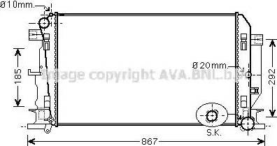 Ava Quality Cooling VW 2271 - Радіатор, охолодження двигуна autozip.com.ua