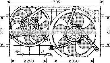 Ava Quality Cooling VW 7503 - Вентилятор, охолодження двигуна autozip.com.ua