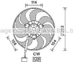 Ava Quality Cooling VW7539 - Вентилятор, охолодження двигуна autozip.com.ua