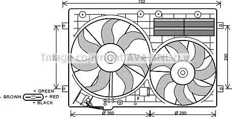 Ava Quality Cooling VW 7529 - Вентилятор, охолодження двигуна autozip.com.ua