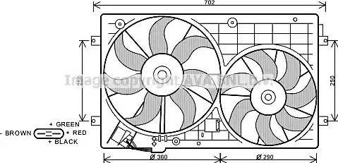 Ava Quality Cooling VW 7528 - Вентилятор, охолодження двигуна autozip.com.ua