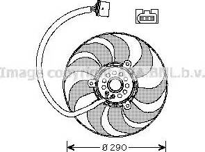 Ava Quality Cooling VW 7522 - Вентилятор, охолодження двигуна autozip.com.ua