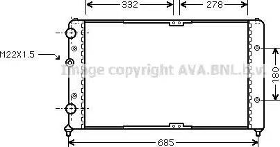 Ava Quality Cooling VWA2191 - Радіатор, охолодження двигуна autozip.com.ua