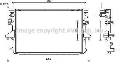 Ava Quality Cooling VWA2317 - Радіатор, охолодження двигуна autozip.com.ua