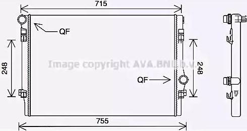 Ava Quality Cooling VWA2336 - Радіатор, охолодження двигуна autozip.com.ua