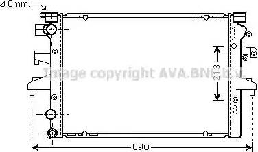 Ava Quality Cooling VWA2231 - Радіатор, охолодження двигуна autozip.com.ua