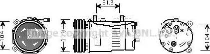 Ava Quality Cooling VWAK046 - Компресор, кондиціонер autozip.com.ua