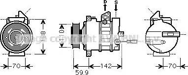 Ava Quality Cooling VWK298 - Компресор, кондиціонер autozip.com.ua