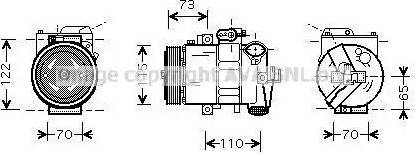 Ava Quality Cooling VWAK240 - Компресор, кондиціонер autozip.com.ua