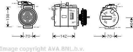 Ava Quality Cooling VWK087 - Компресор, кондиціонер autozip.com.ua