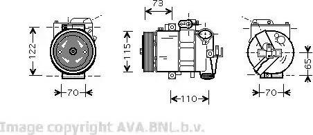 Ava Quality Cooling VW K240 - Компресор, кондиціонер autozip.com.ua