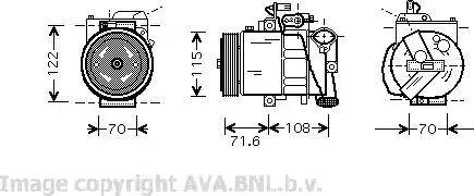 Ava Quality Cooling VW K257 - Компресор, кондиціонер autozip.com.ua