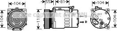 Ava Quality Cooling VW K270 - Компресор, кондиціонер autozip.com.ua