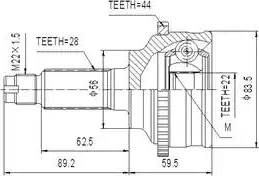 Aywiparts AW1510026A - Шарнірний комплект, ШРУС, приводний вал autozip.com.ua