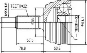 Aywiparts AW1510027 - Шарнірний комплект, ШРУС, приводний вал autozip.com.ua