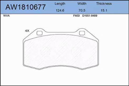 Aywiparts AW1810677 - Гальмівні колодки, дискові гальма autozip.com.ua