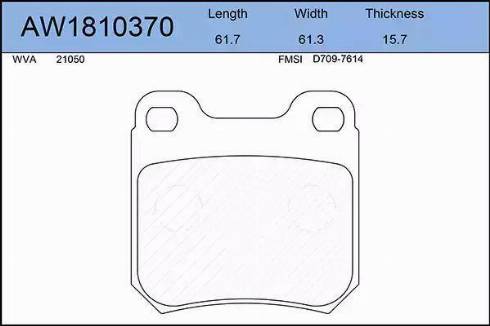 Aywiparts AW1810370 - Гальмівні колодки, дискові гальма autozip.com.ua