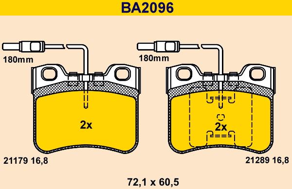 Barum BA2096 - Гальмівні колодки, дискові гальма autozip.com.ua