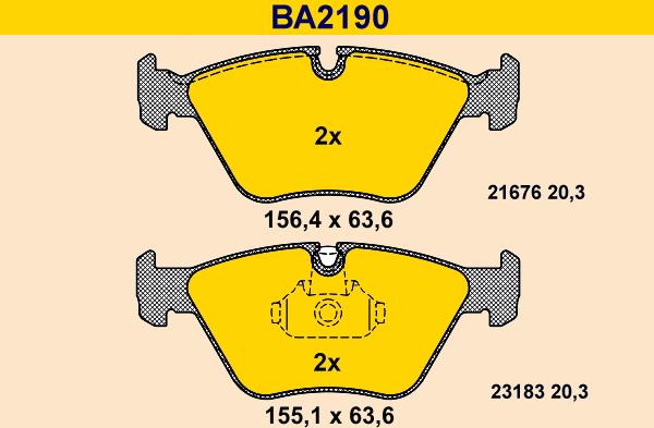 Barum BA2190 - Гальмівні колодки, дискові гальма autozip.com.ua