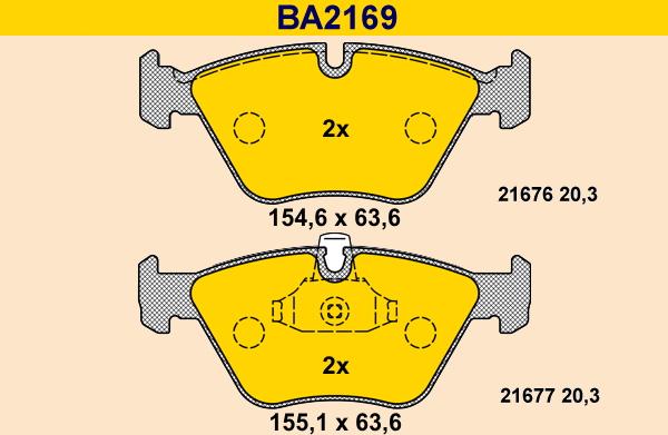 Barum BA2169 - Гальмівні колодки, дискові гальма autozip.com.ua