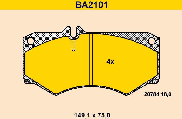 Barum BA2101 - Гальмівні колодки, дискові гальма autozip.com.ua