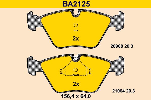 Barum BA2125 - Гальмівні колодки, дискові гальма autozip.com.ua