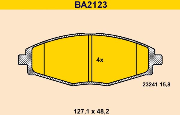 Barum BA2123 - Гальмівні колодки, дискові гальма autozip.com.ua