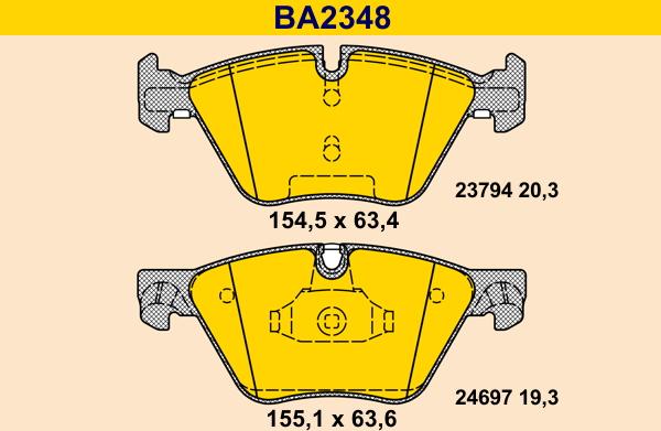 Barum BA2348 - Гальмівні колодки, дискові гальма autozip.com.ua