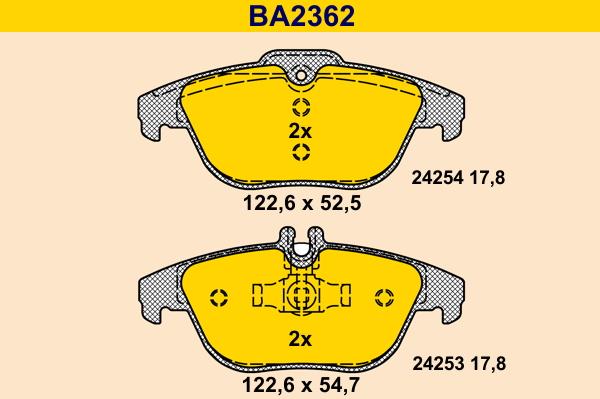 Barum BA2362 - Гальмівні колодки, дискові гальма autozip.com.ua