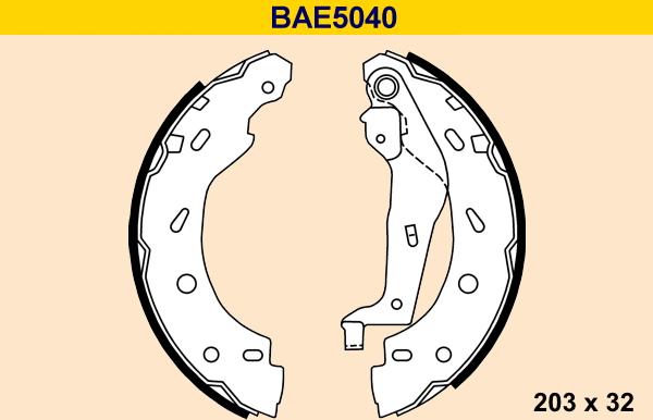Barum BAE5040 - Комплект гальм, барабанний механізм autozip.com.ua
