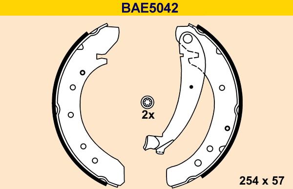 Barum BAE5042 - Комплект гальм, барабанний механізм autozip.com.ua