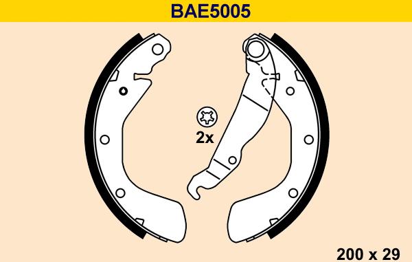 Barum BAE5005 - Комплект гальм, барабанний механізм autozip.com.ua