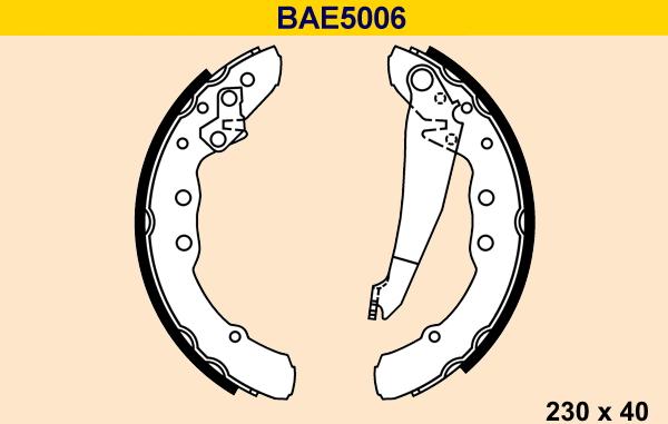 Barum BAE5006 - Комплект гальм, барабанний механізм autozip.com.ua