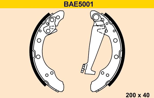 Barum BAE5001 - Комплект гальм, барабанний механізм autozip.com.ua