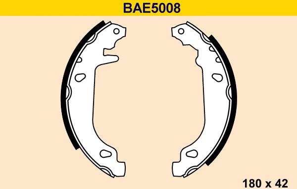 Barum BAE5008 - Комплект гальм, барабанний механізм autozip.com.ua