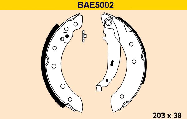 Barum BAE5002 - Комплект гальм, барабанний механізм autozip.com.ua