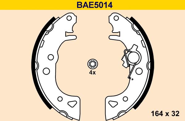 Barum BAE5014 - Комплект гальм, барабанний механізм autozip.com.ua