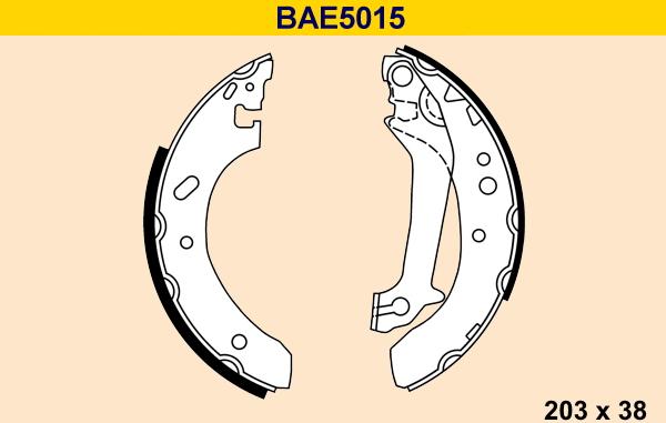 Barum BAE5015 - Комплект гальм, барабанний механізм autozip.com.ua