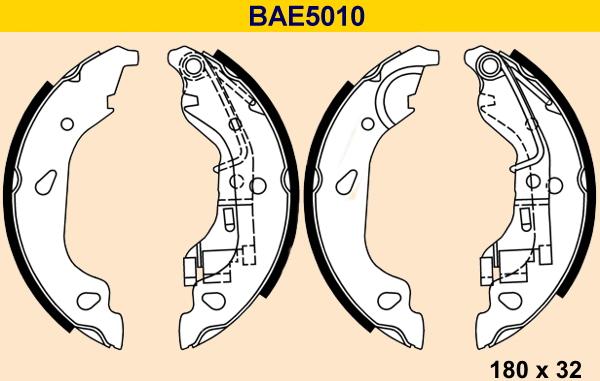 Barum BAE5010 - Комплект гальм, барабанний механізм autozip.com.ua
