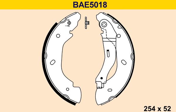 Barum BAE5018 - Комплект гальм, барабанний механізм autozip.com.ua