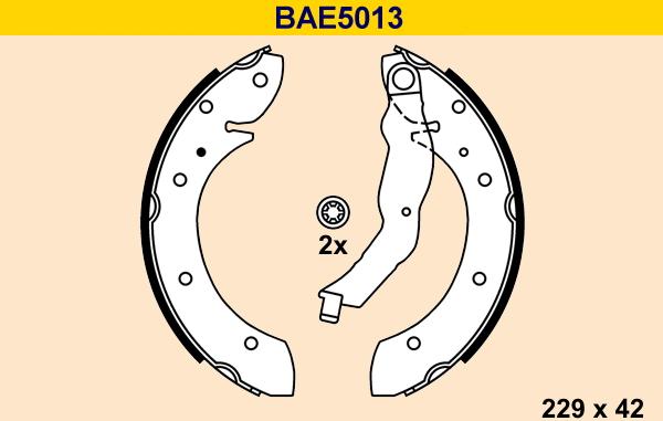 Barum BAE5013 - Комплект гальм, барабанний механізм autozip.com.ua