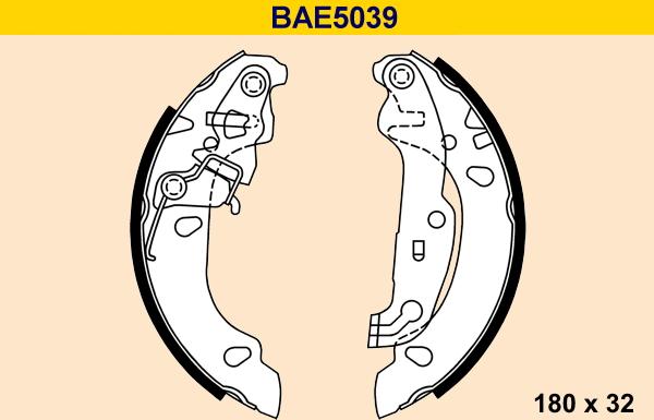 Barum BAE5039 - Комплект гальм, барабанний механізм autozip.com.ua