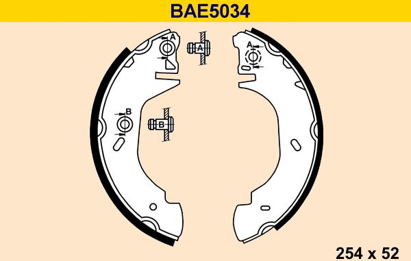 Barum BAE5034 - Комплект гальм, барабанний механізм autozip.com.ua