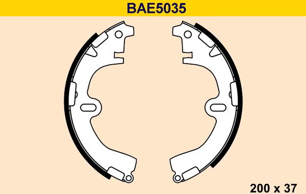 Barum BAE5035 - Комплект гальм, барабанний механізм autozip.com.ua